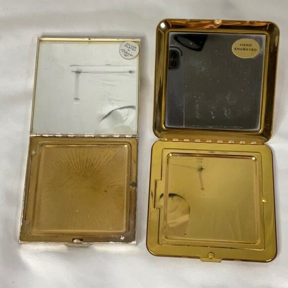 VTG NEW WADSWORTH GOLD TONE & PILCHER SILVER PLATED & NIBS HOLD TITE COMPACTS - Picture 3 of 10